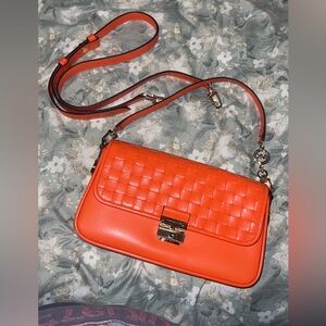 Michael Kors Woven Bradshaw Shoulder Bag